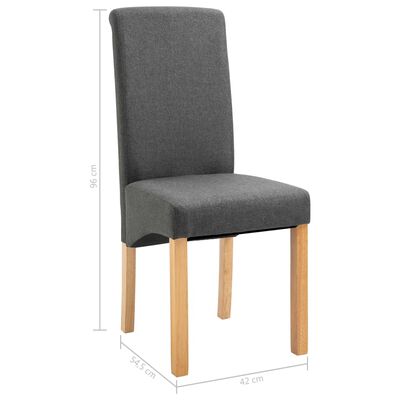 vidaXL Blagovaonske stolice od tkanine 2 kom sive