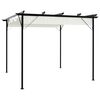 vidaXL Pergola s pomičnim krovom krem bijela 3 x 3 m čelična