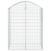 vidaXL Gabionska ko&scaron;ara s lukom 100x50x120/140 cm pocinčano željezo