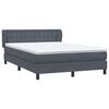 vidaXL Box Spring krevet s madracem tamno sivi 140x220 cm samt
