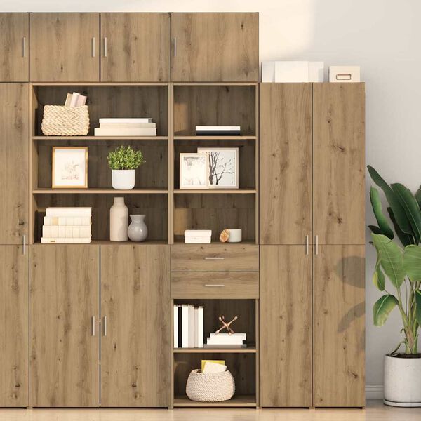 vidaXL Highboard Umjetnički hrast 50 x 42,5 x 185 cm Konstruirano drvo