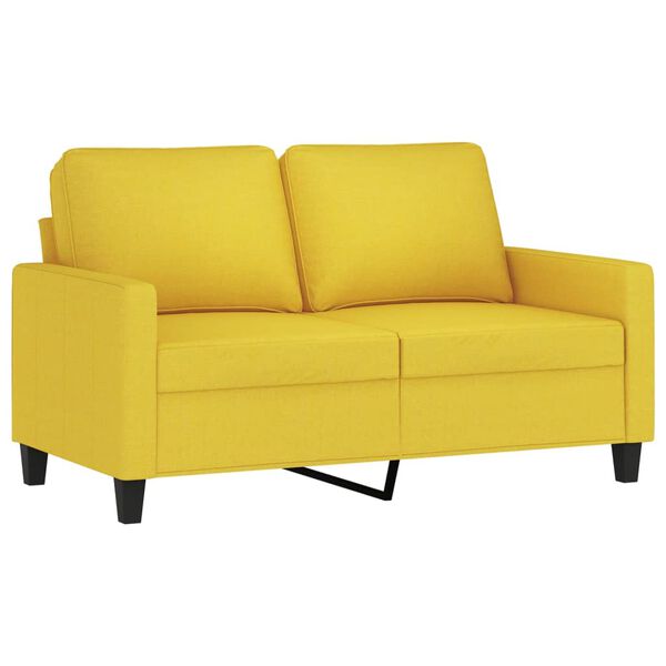 vidaXL 3-dijelni set sofa s jastucima svjetložuti od tkanine