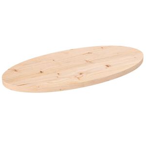 vidaXL Ploča stola 70x35x2,5 cm Masivno drvo Bor Ovalni