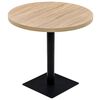 vidaXL Okrugli stol za bistro od MDF-a i čelika 80x75 cm boja hrasta