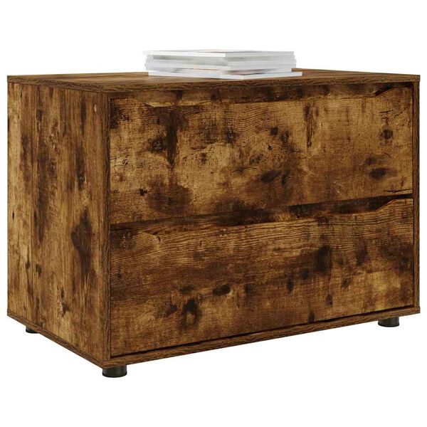 vidaXL Ormarić za pohranu Dimljeni hrast 80 x 48 x 57 cm