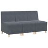 vidaXL Modularna sofa bez naslona 3 pcs Tamno siva 55 x 74 x 82 cm