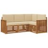 vidaXL Set vanjskih sofa 4 kom. Prirodna i bež Poliester