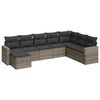 vidaXL 8-dijelni set vrtnih sofa od poliratana s jastucima sivi