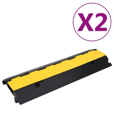 vidaXL Rampe za zaštitu kabela s 2 kanala 2 kom 100 cm gumene
