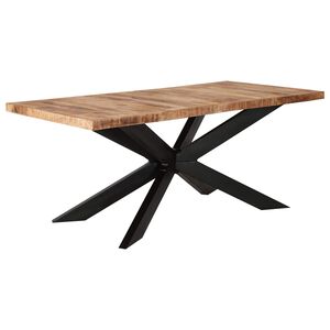 vidaXL Blagovaonski stol od masivnog grubog drva manga 180x90x76 cm