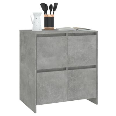 vidaXL Komode 2 kom siva boja betona 70 x 41 x 75 cm od iverice