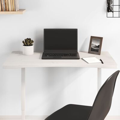 vidaXL Ploča za radni stol bijela 80 x 40 x 2,5 cm od masivne borovine
