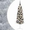 vidaXL Umjetno usko božićno drvce s kuglicom 150 cm 150 LED lampica