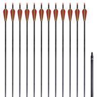 Standardne savijene strijele za luk, 30'', ugljične, 12 komada