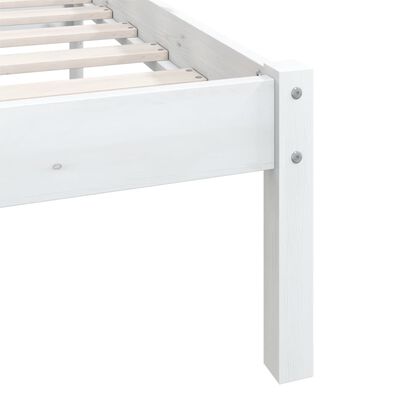 vidaXL Okvir za krevet od borovine bijeli 120 x 190 cm mali bračni