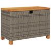 vidaXL Vrtna kutija za pohranu siva 80x40x48 cm poliratan drvo bagrema