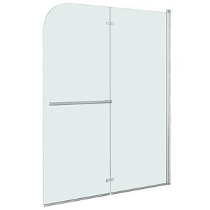 vidaXL Sklopiva vrata za tu&scaron;-kabinu s 2 ploče ESG 95 x 140 cm