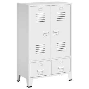 vidaXL Industrijski ormar bijeli 67 x 35 x 107 cm čelični