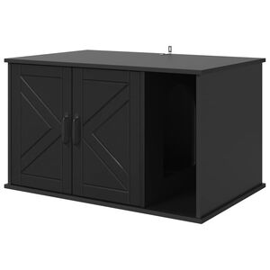 vidaXL Mačja Kuća Crna 85 x 55 x 50,5 cm Konstruirano drvo