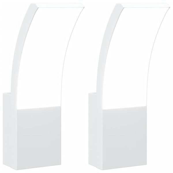 vidaXL Vanjske LED zidne svjetiljke 2kom bijele od lijevanog aluminija