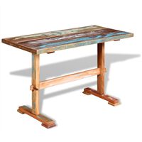 vidaXL Blagovaonski stol s postoljem od obnovljenog drva 120x58x78 cm