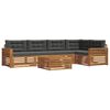 vidaXL Set vanjskih sofa 6 kom. Prirodna i antracit