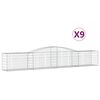vidaXL Lučne gabionske ko&scaron;are 9 kom 400x50x60/80 cm pocinčano željezo