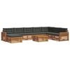 vidaXL Set vanjskih sofa 9 kom. Prirodna i antracit
