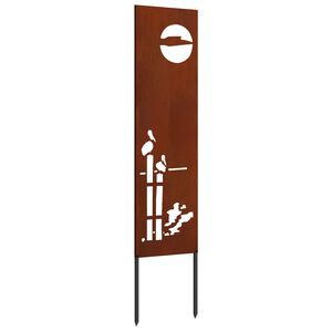 vidaXL Privatnost u vrtu Rezbarija Rđa 32 x 140 cm