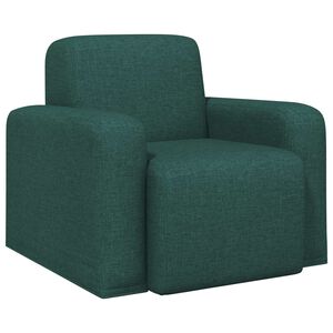 vidaXL Fotelja Tamnozelena Tkanina