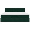 vidaXL Otomanski krevet s madracem tamnozeleni 180x200 cm bar&scaron;unasti