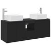 vidaXL Set ormarića za kupaonicu 3 kom. Crna 53 x 35 x 63 cm
