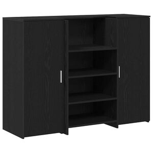 vidaXL Recepcijski stol crni hrast 135x50x103,5 cm konstruiranog drva