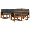 vidaXL Set vanjskih sofa 7 pcs Prirodna i antracit Poliester