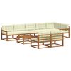vidaXL Set vanjskih sofa s jastukom 9 pcs Prirodna i krem