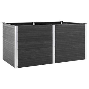 vidaXL Povi&scaron;ena vrtna gredica 200 x 100 x 91 cm WPC siva