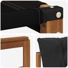 vidaXL Set vanjskih sofa s jastukom 5 pcs Prirodna i crna