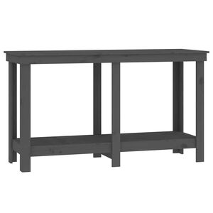 vidaXL Radni stol siva 140x50x80 cm od masivne borovine