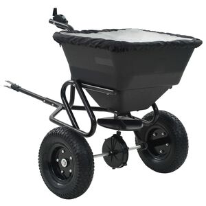 vidaXL Ručni rasipač soli od PVC-a i čelika 125 x 74 x 79 cm 45 L
