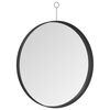 vidaXL Viseće ogledalo s kukom crno 50 cm