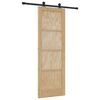 vidaXL Klizna vrata ORKDAL 73,5 x 211 cm Masivna borovina Prirodna