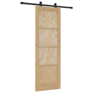 vidaXL Klizna vrata ORKDAL 73,5 x 211 cm Masivna borovina Prirodna