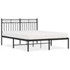vidaXL Metalni okvir za krevet s uzglavljem crni 140x190 cm