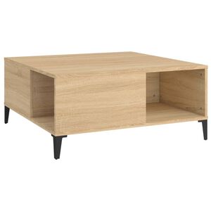 vidaXL Stolić za kavu boja hrasta 80x80x36,5 cm konstruirano drvo