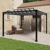 vidaXL Sjenica s re&scaron;etkastim krovom 3x3 m antracit tkanina i aluminij