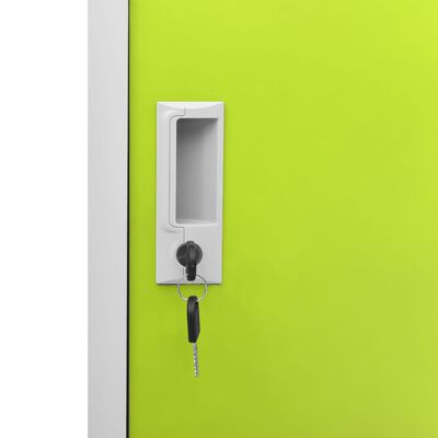vidaXL Ormarić s ključem svjetlosivi-zeleni 90 x 45 x 92,5 cm čelični