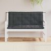 vidaXL Jastuci za vrtnu klupu 2 kom crni karirani 120x50x7 cm tkanina