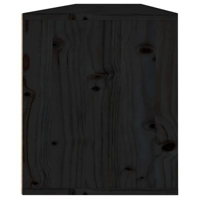 vidaXL Zidni ormarići 2 kom crni 80 x 30 x 35 cm od masivne borovine