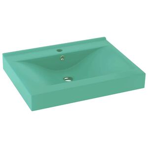vidaXL Luksuzni umivaonik mat svjetlozeleni 60 x 46 cm keramički
