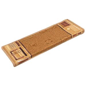 vidaXL Samoljepljivi otirači za stepenice 15 kom 65x21x4 cm bež